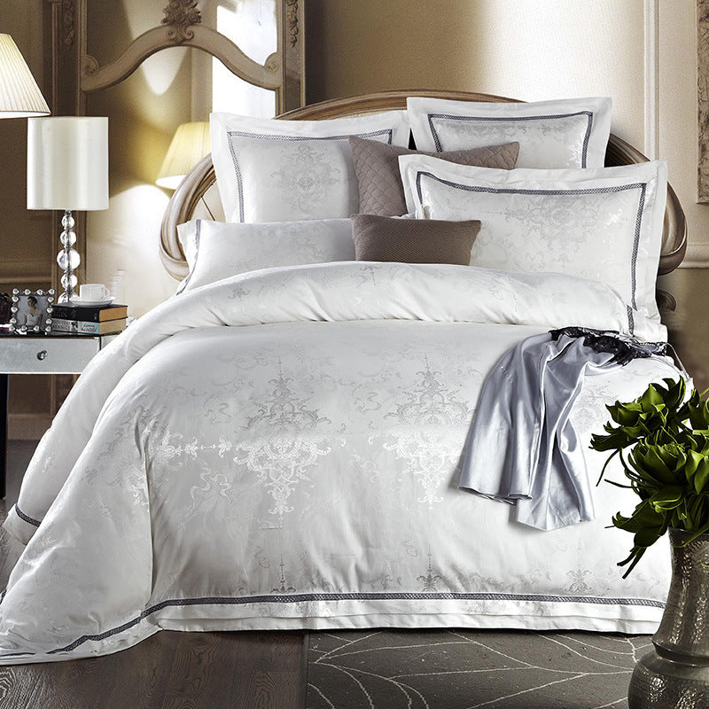 Pure Cotton Satin Jacquard Silk Quilt Cover