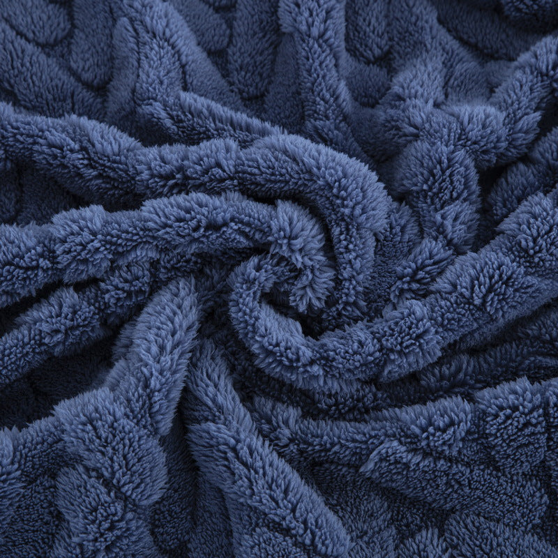 Single-layer Double-sided Jacquard Tower Velvet Blanket