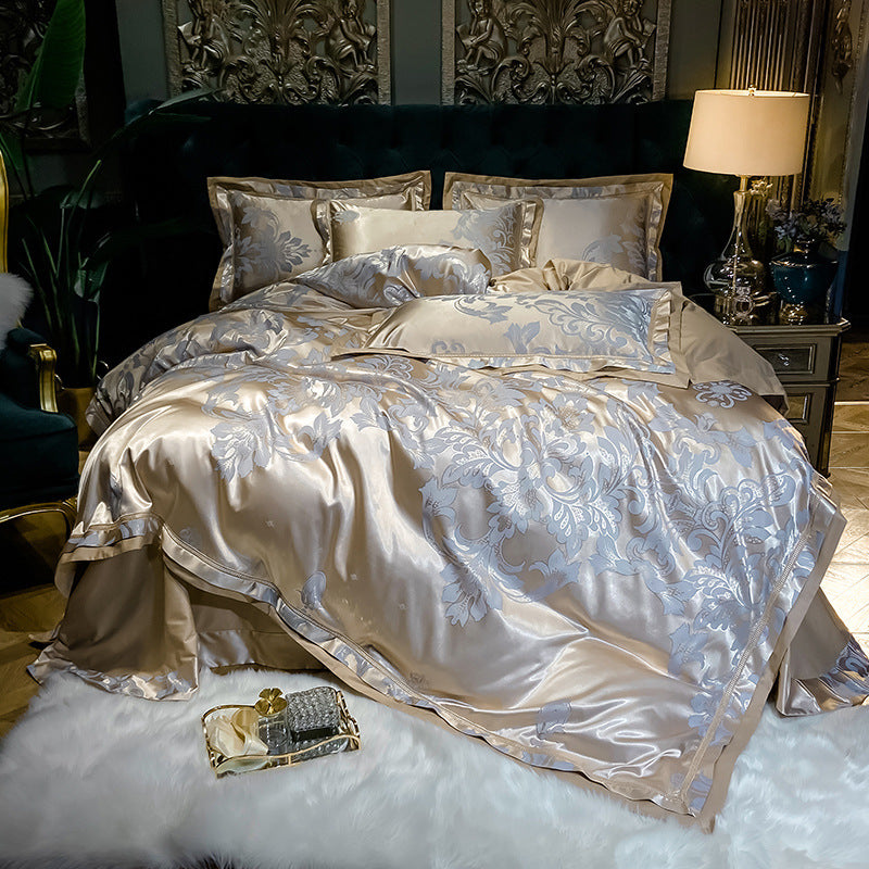 Pure Cotton Satin Jacquard Silk Quilt Cover