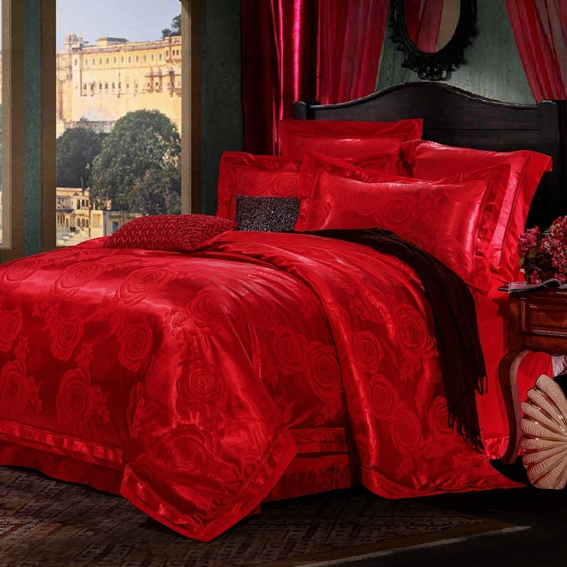 Pure Cotton Satin Jacquard Silk Quilt Cover