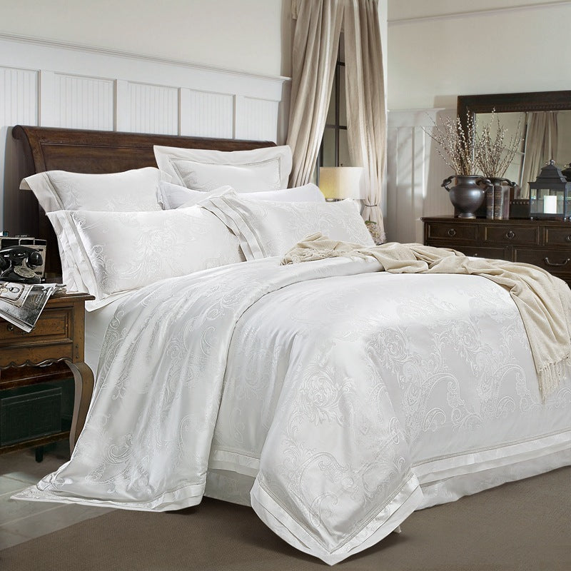 Pure Cotton Satin Jacquard Silk Quilt Cover