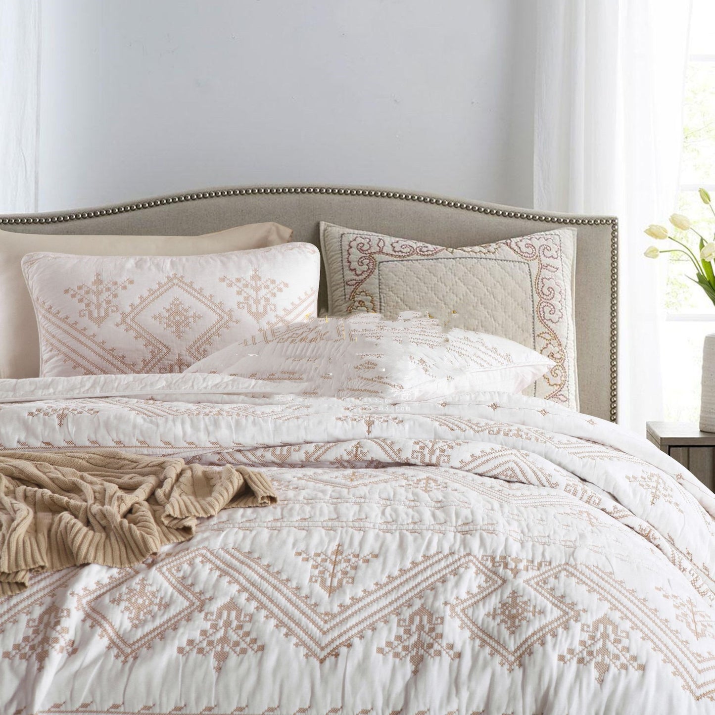 Cotton Retro Classic Solid Color Bedding