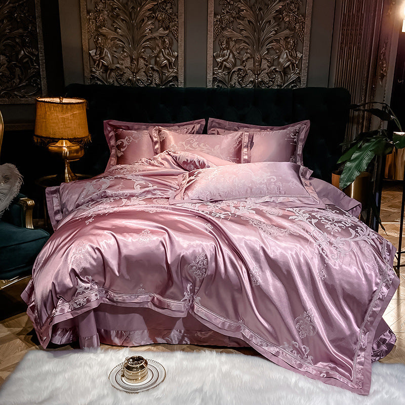 Pure Cotton Satin Jacquard Silk Quilt Cover
