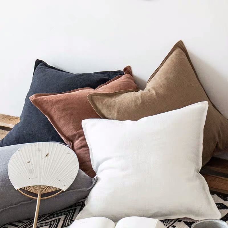 Cotton And Linen Living Room Pillow Linen Sofa Bedside Back Large Cushion