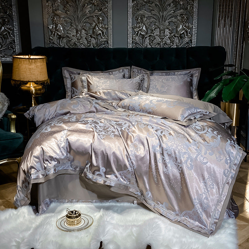 Pure Cotton Satin Jacquard Silk Quilt Cover
