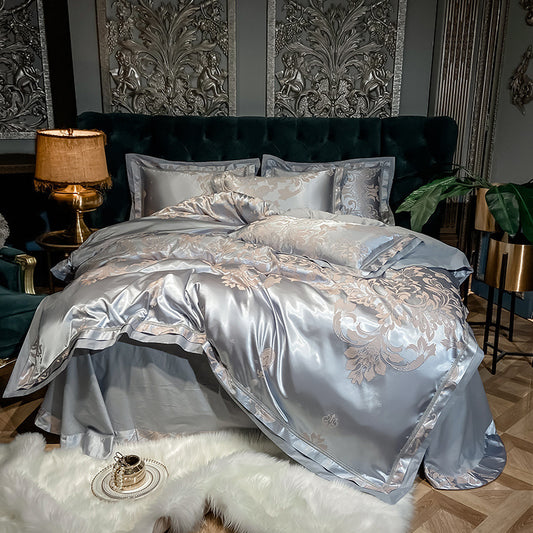 Pure Cotton Satin Jacquard Silk Quilt Cover