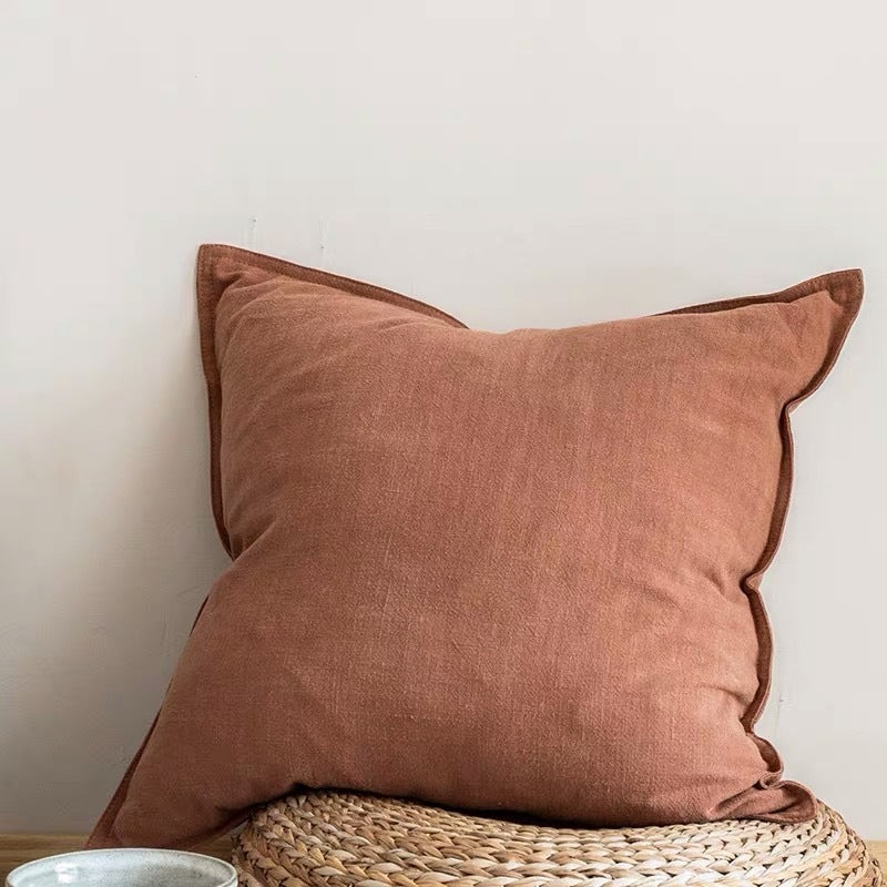 Cotton And Linen Living Room Pillow Linen Sofa Bedside Back Large Cushion