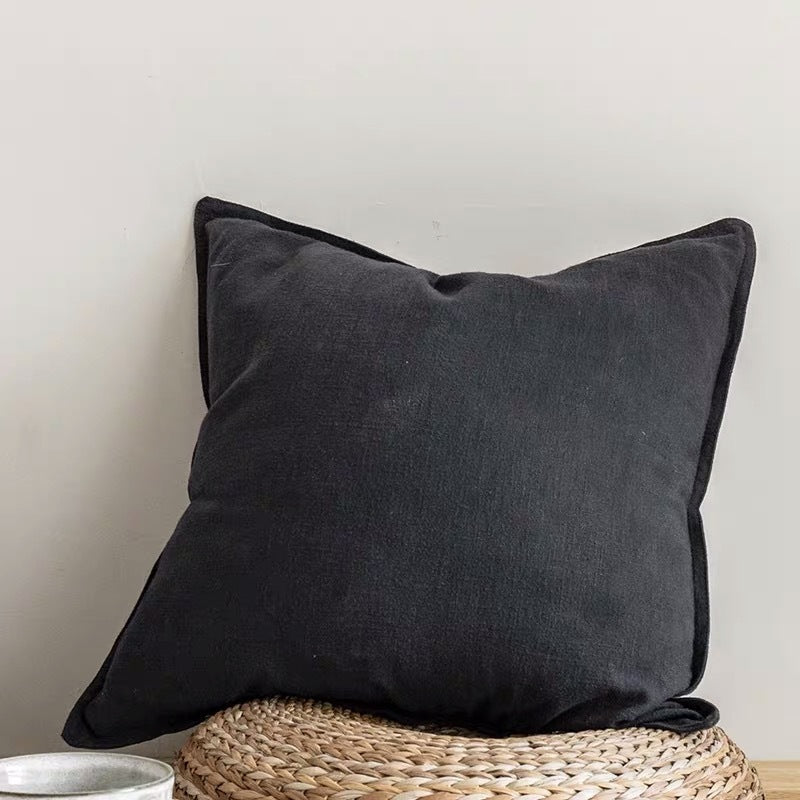 Cotton And Linen Living Room Pillow Linen Sofa Bedside Back Large Cushion
